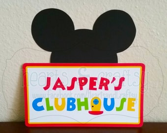 Mickey Mouse Clubhouse Birthday Welcome Sign DIY / Centerpiece - FILE to PRINT