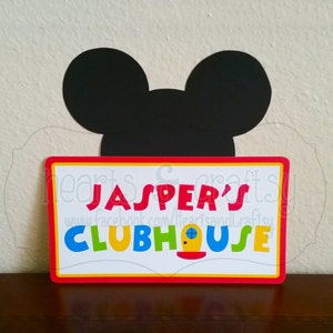 Mickey Mouse Clubhouse Birthday Welcome Sign DIY / Centerpiece - FILE to PRINT