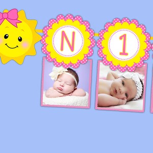 Sei il mio sole compleanno primo anno banner fotografico fai-da-te / festa di compleanno sole banner di 12 mesi - FILE a STAMPA