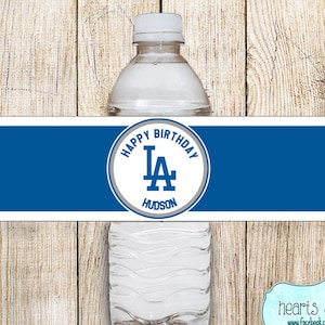 LA Dodgers Party Drink Wrappers DIY / Water Bottle Labels or Gatorade Bottle / Printable Waterbottle Dodgers Birthday Dodgers Baby Shower