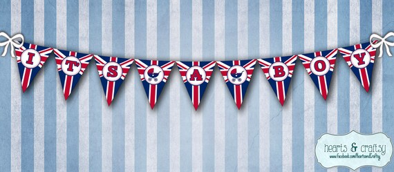 Little Prince Royal Baby Shower / UK British Printable It's A Boy Banner - FILE to PRINT diy Il_570xn