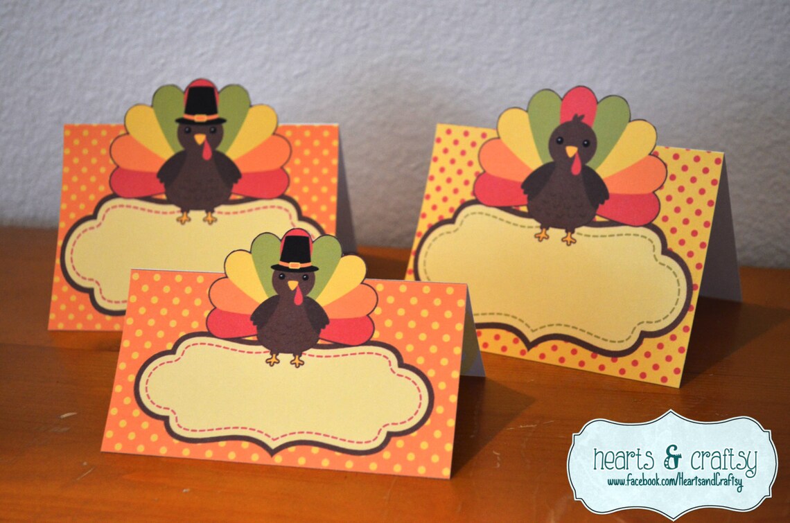Thanksgiving Place Cards / Table Tents / Food Labels TWO SIZES - Etsy