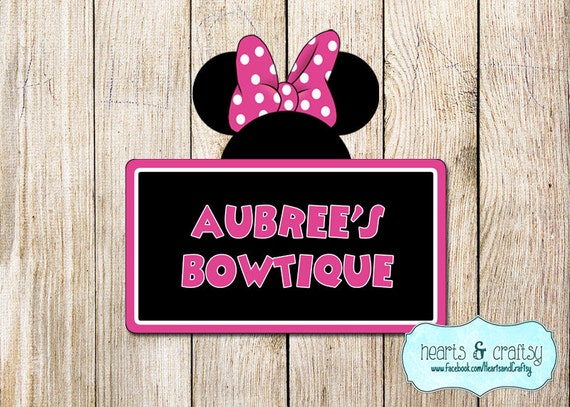Minnie Mouse Birthday Welcome Sign / Centerpiece - FILE to PRINT DIY Il_570xn