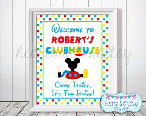 Mickey Mouse Clubhouse Birthday Party Sign DIY / We've Got Ears Say Cheers - FILE to PRINT Il_570xn