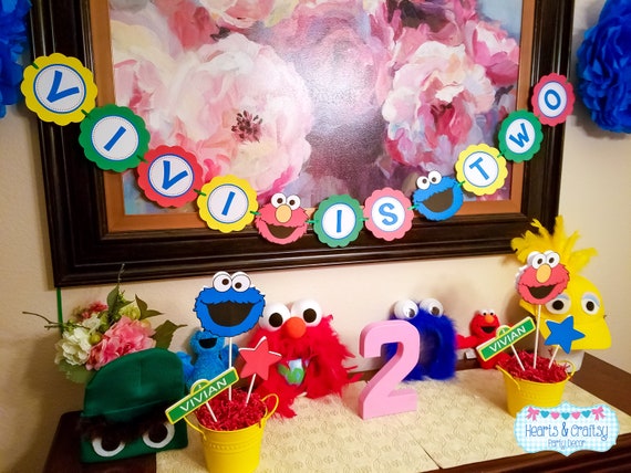 Sesame Street Birthday Banner - Elmo Birthday - Sesame Street Party - Sesame Street Birthday - FILE to PRINT DIY Il_570xn