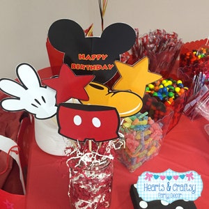 Mickey Mouse Centerpiece Cutouts Personalized DIY / Mickey Mouse Party ...