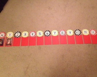 Mickey Mouse First Year Photo Banner DIY / 12 Month Banner / Mickey Mouse First Birthday Party FILE to PRINT