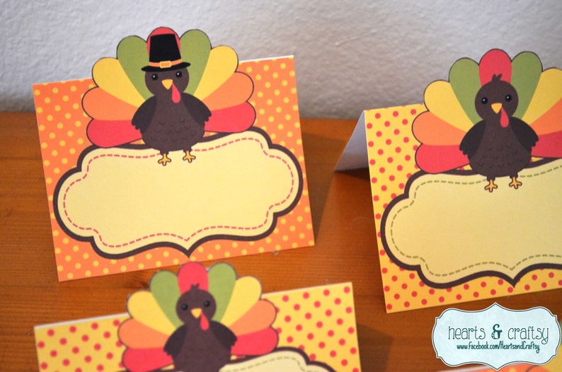 Thanksgiving Place Cards / Table Tents / Food Labels TWO ...