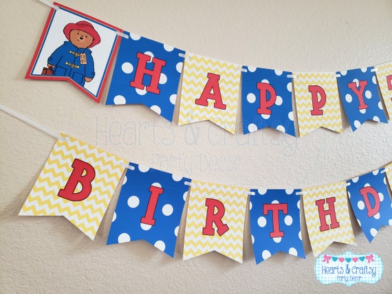 Download Paddington Bear Birthday Diy Happy Birthday Banner File To Print Paddington Bear Birthday Party By Hearts Craftsy Catch My Party