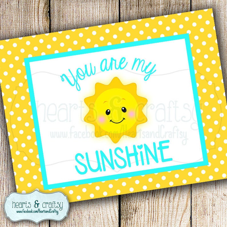 You Are My Sunshine Party Sign DIY / Sunshine Birthday Party / You are MySunshine Baby Shower / Blue Sunshine FILE to PRINT image 1