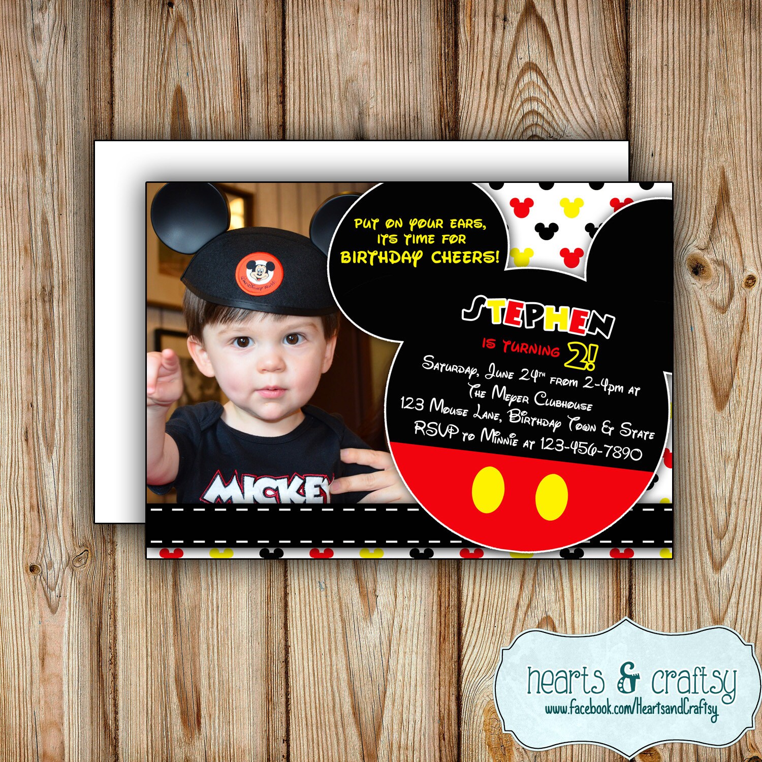 Personalized Printable Mickey Mouse Party Invitation Mickey - Etsy