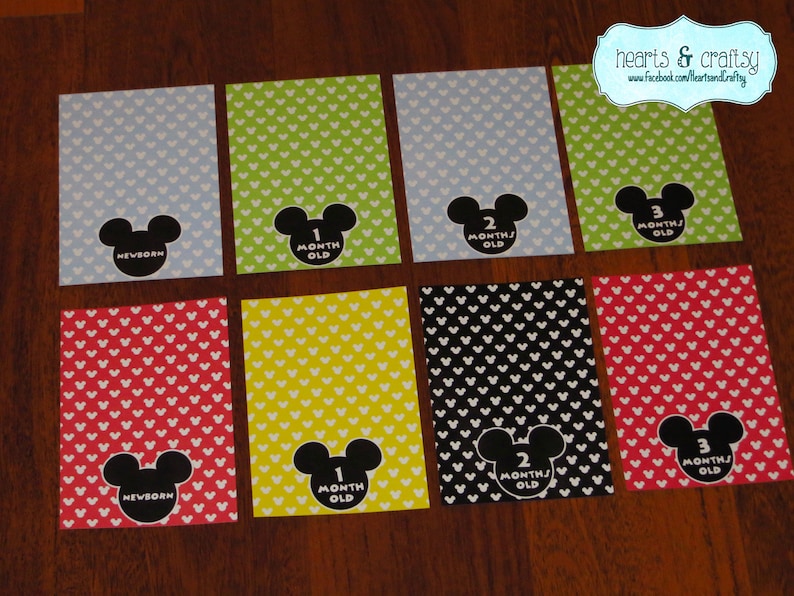 Mickey Mouse First Year Photo Banner / 12 Month Banner / Mickey OR MINNIE / Mickey Mouse First Birthday Party / Baby Mickey bild 4