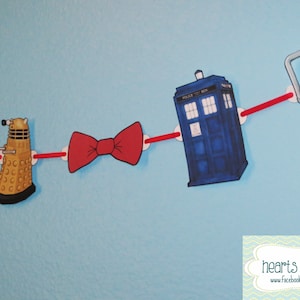 Doctor Who Party Girlande DIY TARDIS Dalek Cybermen Elf Doktor Bowtie Geburtstagsdekoration - Datei für DRUCK
