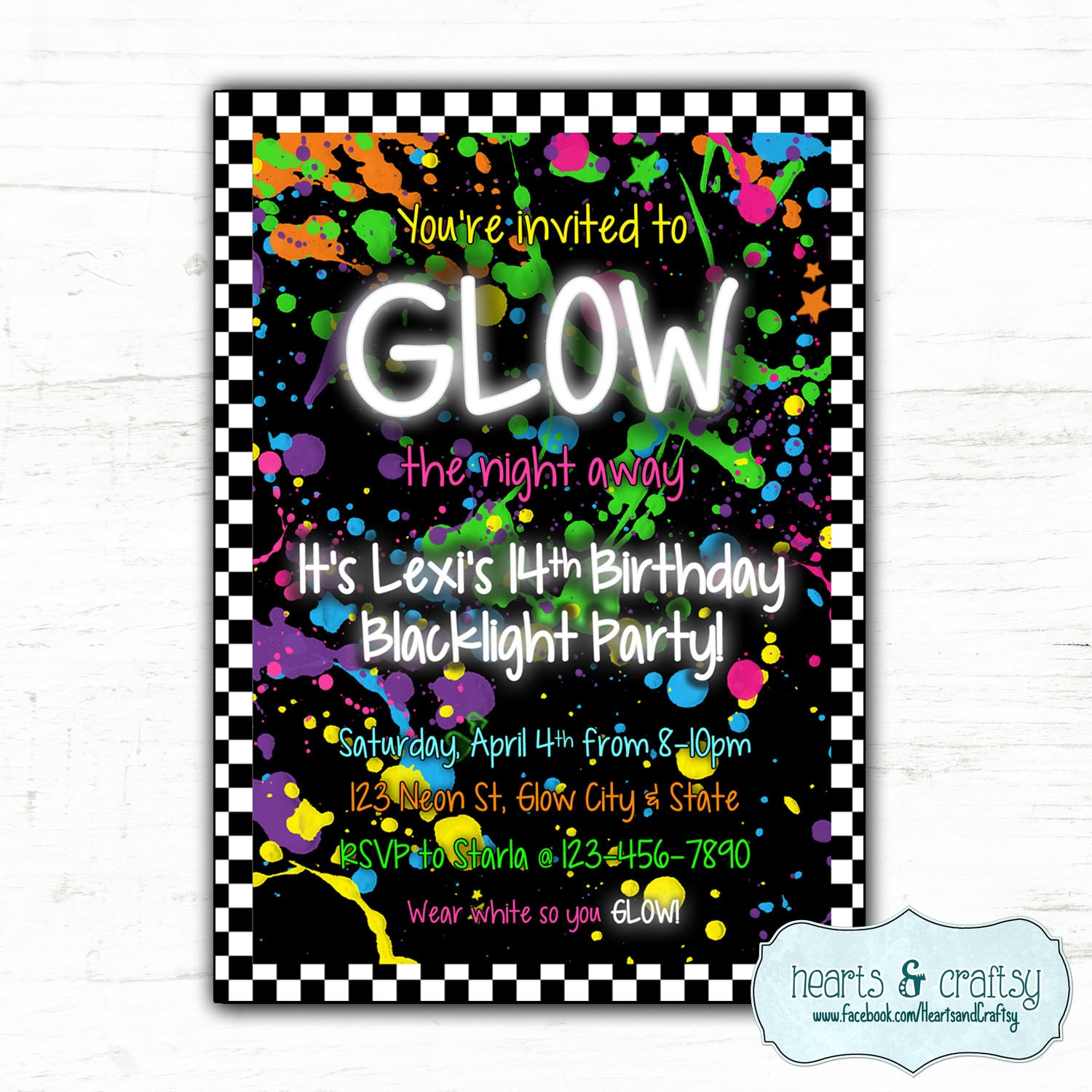 Glow in the dark goodie bags  Neon birthday party, Glow birthday party,  Glow party favors