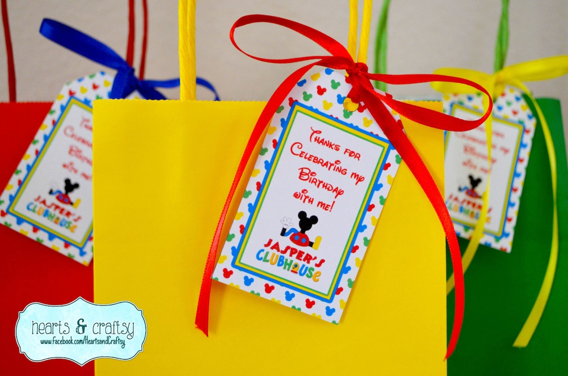 Mickey Mouse Clubhouse Party Favor Tags set of 16 / Goodie - Etsy