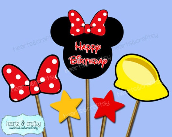 Featured image of post Mickey Mouse Cake Topper Template You get 2 cups of these primary colored mickey mouse cupcake sprinkles per order