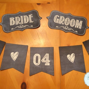 Future Mr & Mrs Wedding Banner DIY Photo Prop Chalkboard Style / Reception Decor / Engagement Party Decor Print Your Own FILE to PRINT image 5