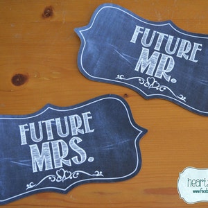 Future Mr & Mrs Wedding Signs / Chalkboard Future Mr and Mrs ...