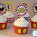 Mickey Mouse Party Cupcake Wrappers DIY / Mickey Mouse Cupcake Liners ...