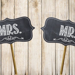 Future Mr & Mrs Wedding Signs / Chalkboard Future Mr and Mrs ...