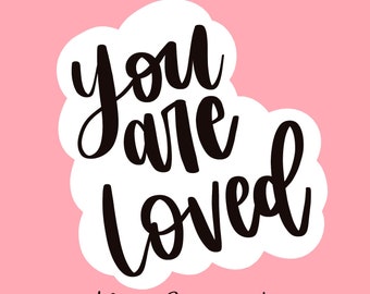 Hand Lettering Übungsblatt | Du wirst geliebt | Druckbare Übungsblätter | Tracing Praxis | Schriftzug Arbeitsblatt