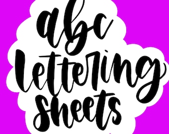 Alphabet Hand Lettering | ABC Lettering Practice Sheets | Hand Lettering Printable