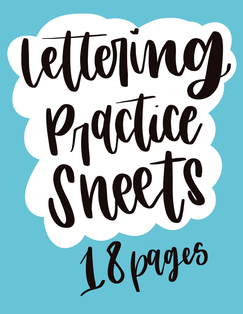 Calligraphy Practice Sheets, Hand Lettering Practice, Writing Practice