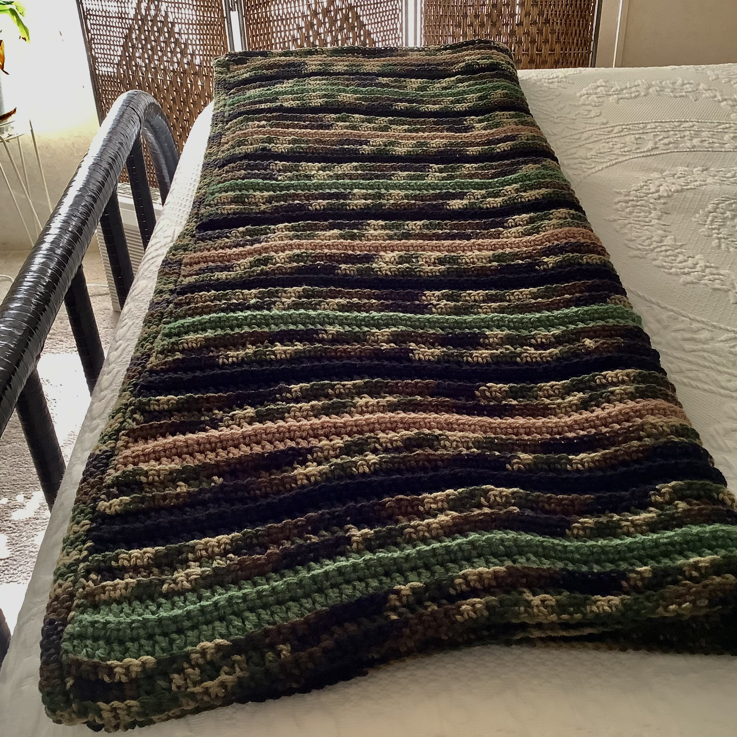 Fringe Camo Blanket