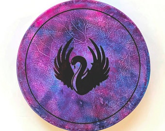 Shaman Drum- Frame Drum- Swan Drum- Goddess Art- Music Decor-Native American-Drum Lamp-Spirit Animal-Music Gift-Drum Display Stand-Music Art