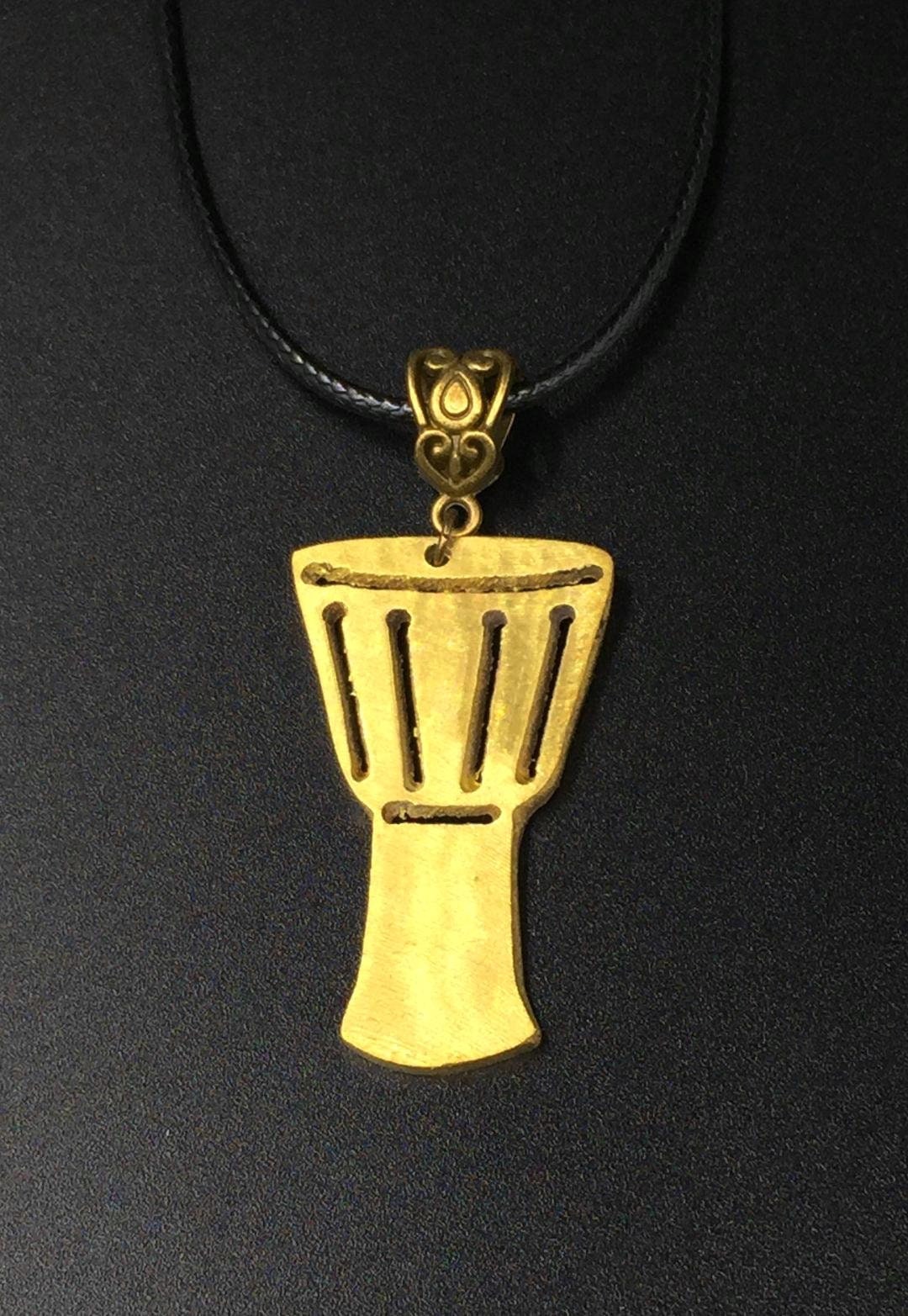 Djembe Drum Pendant Music Necklace Music Jewelry Cuff Etsy