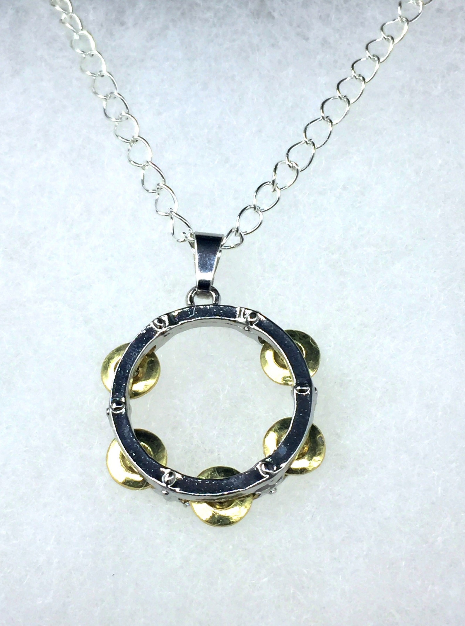 Tambourine NecklaceTambourine PendantMusic JewelryMusic Etsy