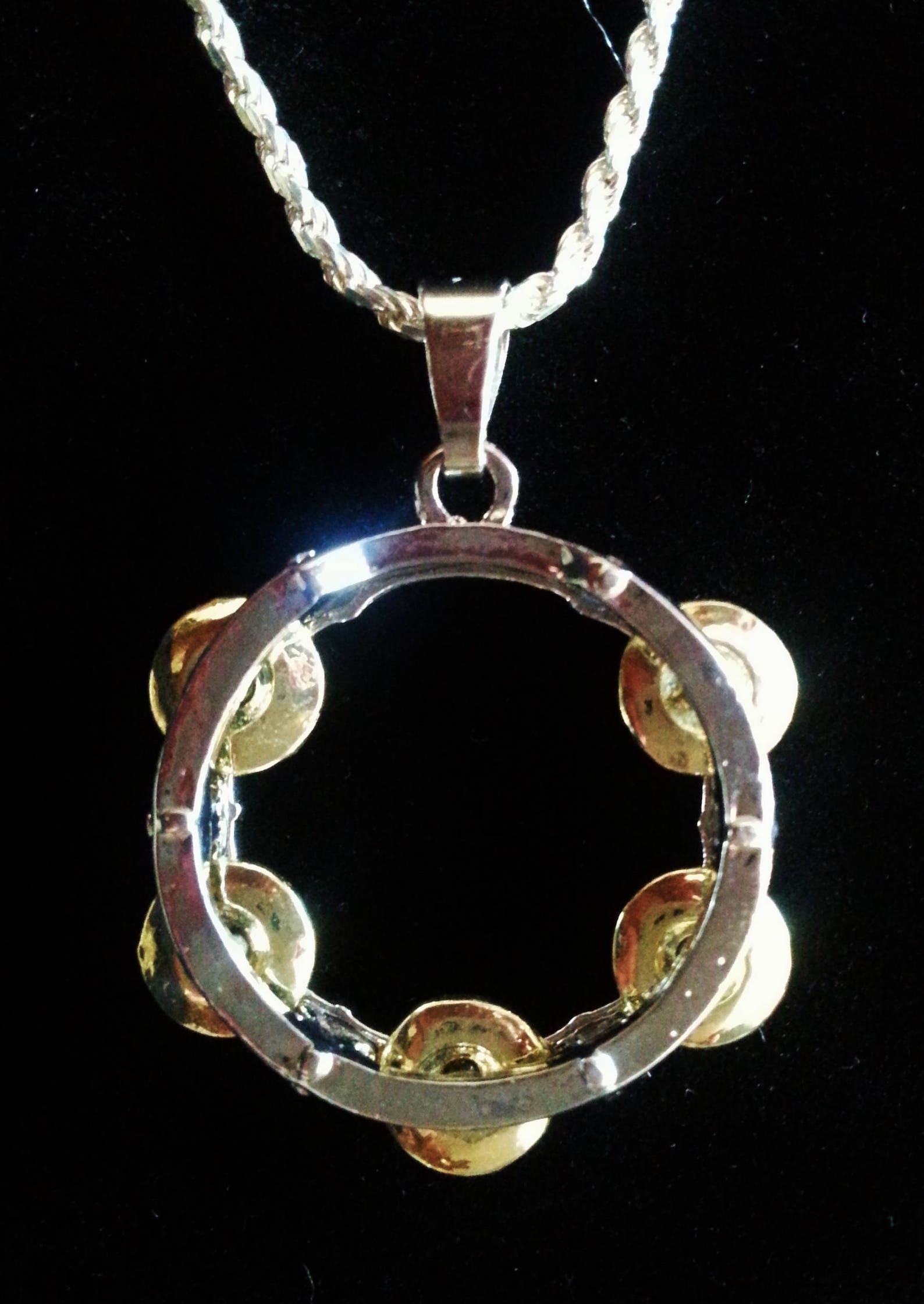 Tambourine NecklaceTambourine PendantMusic JewelryMusic Etsy