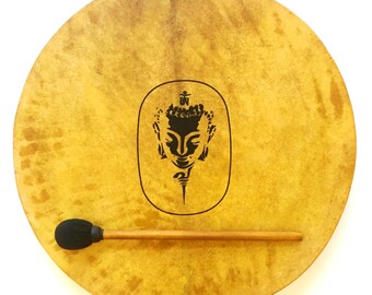 Shaman Drum-Frame Drum -Goddess Drum-Shakti Drum-Bodhran-Music Gift-Wall Lamp-Drum Display Stand-Music Decor-Drum Lamp-Music Art-Shiva Art