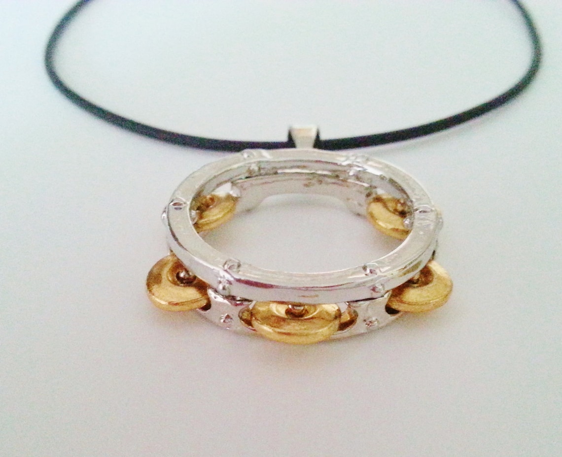 Tambourine NecklaceTambourine PendantMusic JewelryMusic Etsy