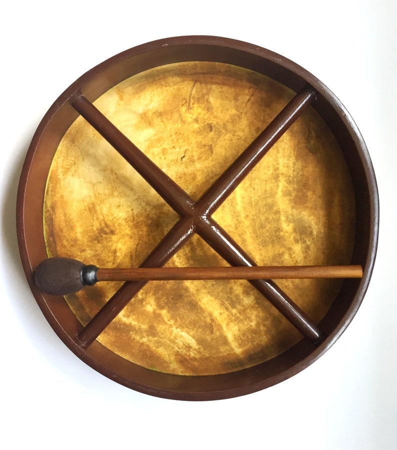 Shaman Drum Frame Drum native American Drumbodhran Wolf Etsy