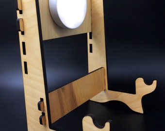 Illuminated Drum Display Stand -Music Furniture- Drum Light-Drum Sconce-Shaman Drum Display Stand-Music Light-Music Decor-Wall Art-Music Art