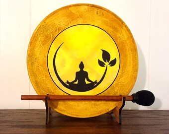 Shaman Drum-Frame Drum -Meditating Drum-Lotus Drum-Bodhran-Music Gift-Wall Lamp-Drum Display Stand-Music Decor-Drum Lamp-Music Art-Shiva Art
