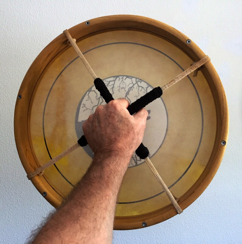Shaman Drum Frame Drum native American Drumbodhran Wolf Etsy