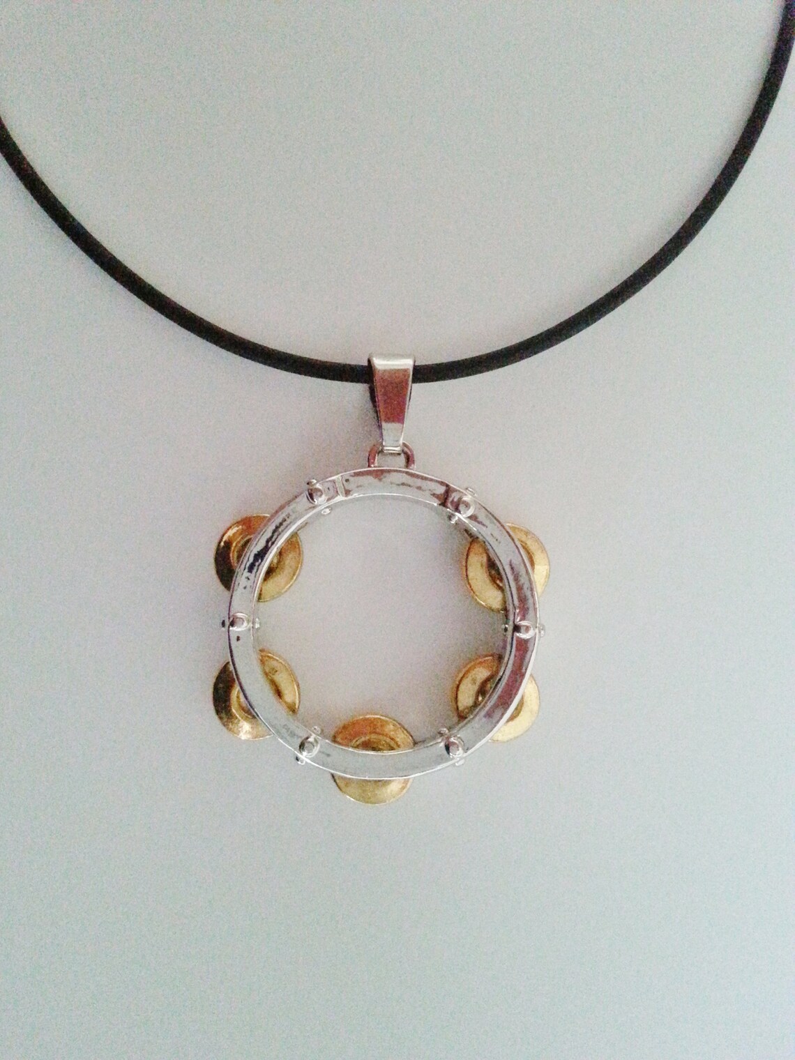 Tambourine NecklaceTambourine PendantMusic JewelryMusic Etsy