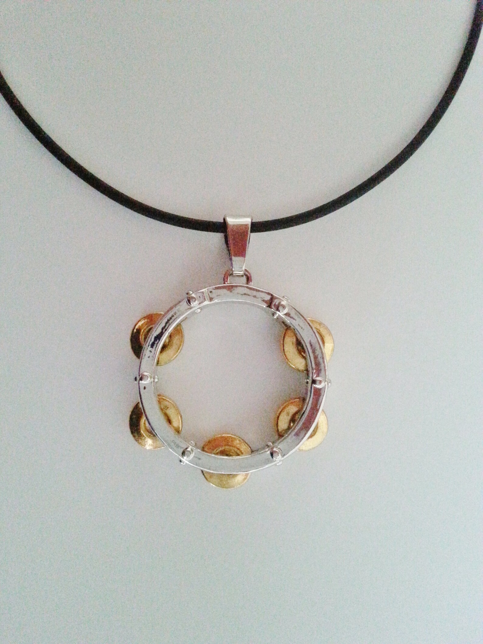 Tambourine NecklaceTambourine PendantMusic JewelryMusic Etsy