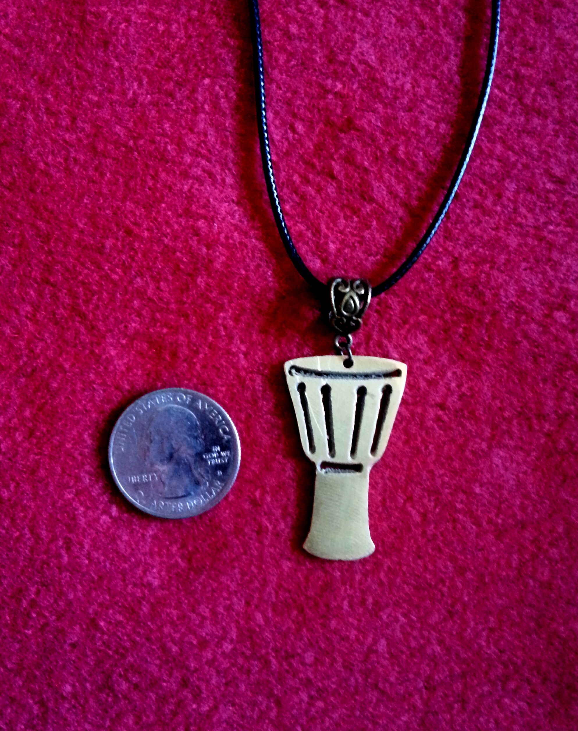 Djembe Drum Pendant Music Necklace Music Jewelry Cuff Etsy
