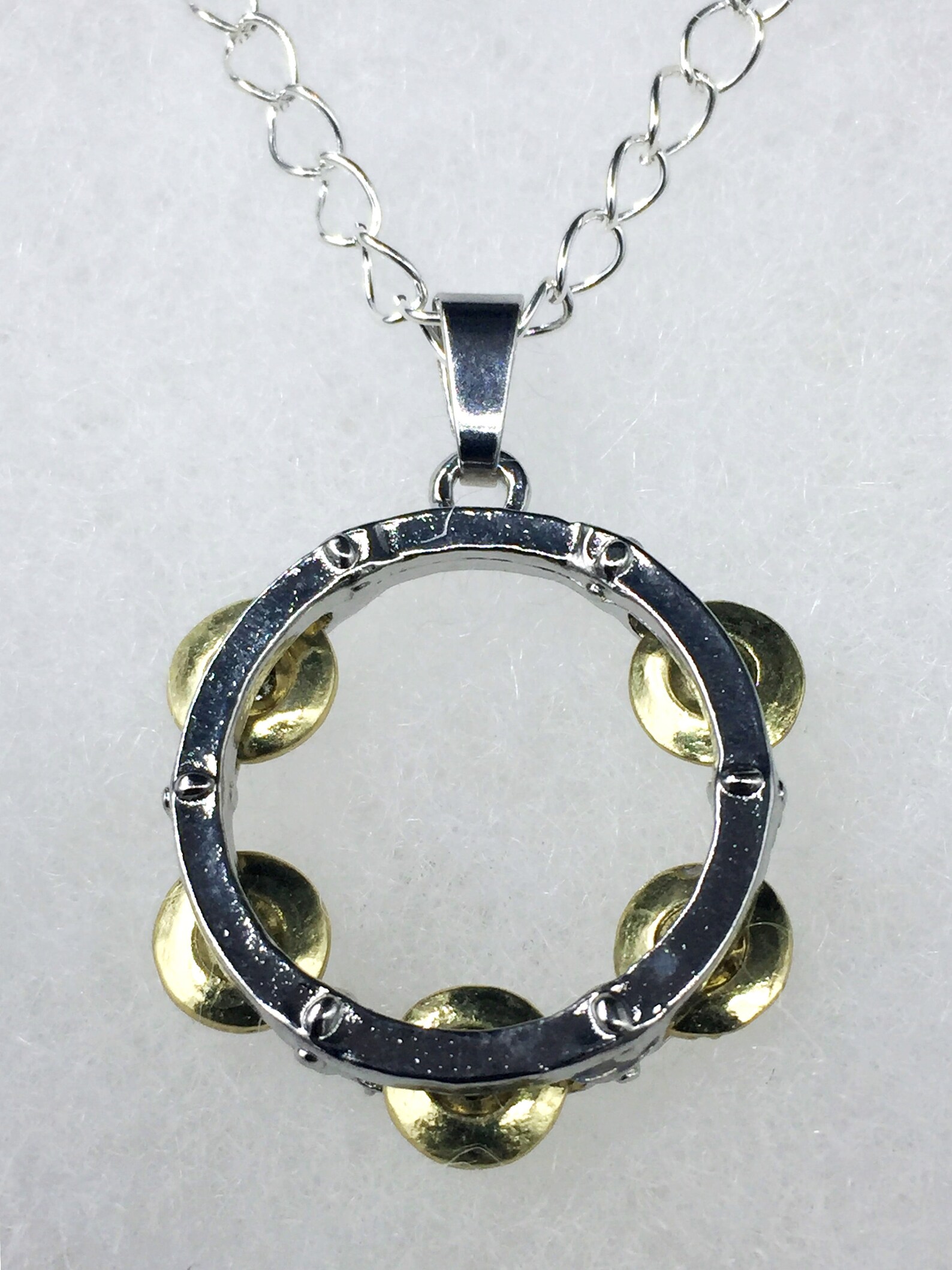 Tambourine NecklaceTambourine PendantMusic JewelryMusic Etsy