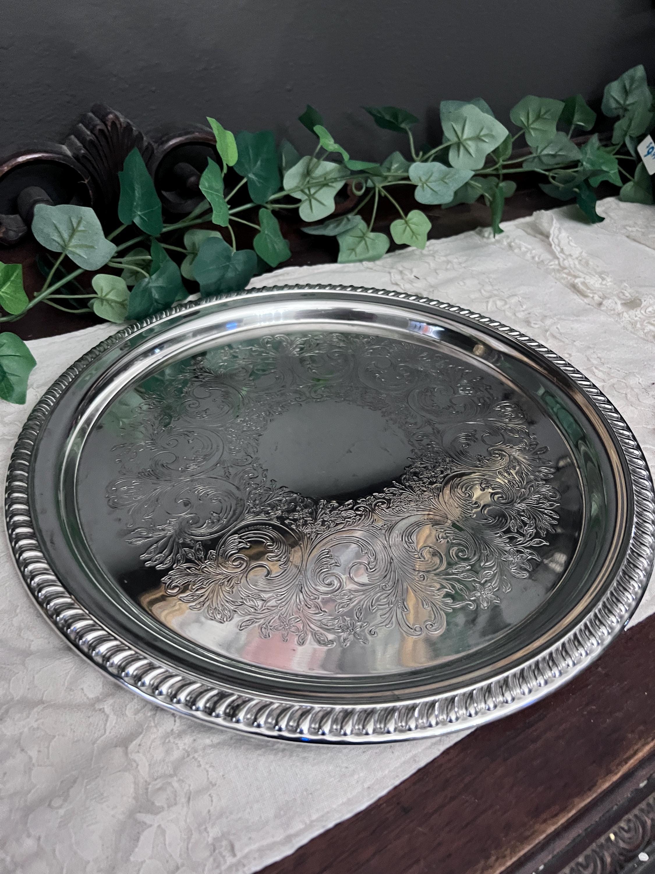 Vintage Sheridan Taunton silver plate serving tray