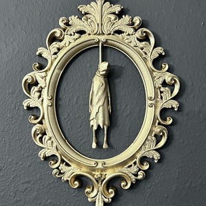 Gothic Framed Hanging Man wall decor - Gold