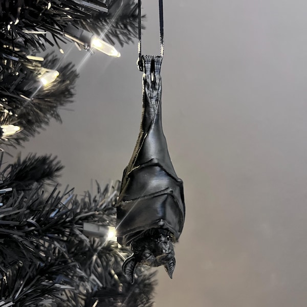 Gothic Dark Academia Halloween Christmas Tree Shatter Proof Ornaments Decor - Bat