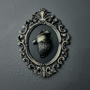 Gothic Solid Framed  Heart wall decor