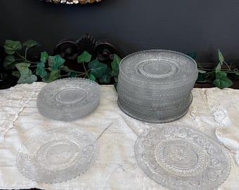 Vintage Duncan and Miller Sandwich Pattern salad & desert plates  - set of 19