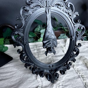 CLEARANCED Gothic Framed Hanging Bat Wall Decor