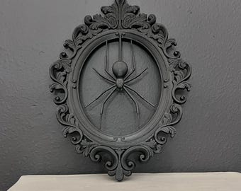Gothic Spider Wall Decor, Unpainted Hanging Frame #1