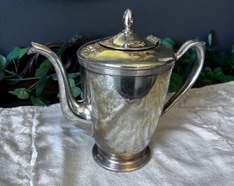 Vintage, Oneida Community Silver Plate pot pitcher. 8"